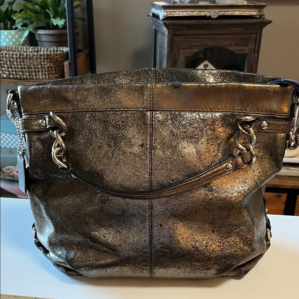Coach Metallic Bronze Shoulder Bag